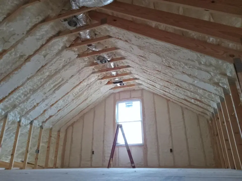 Spray foam roofing application for Crawl Space Insulation project in Socorro